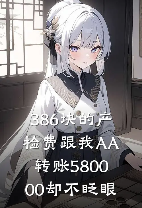 386块的产检费跟我AA，转账580000却不眨眼。