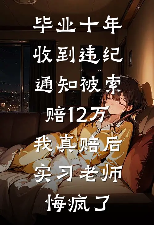 毕业十年收到违纪通知被索赔12万，我真赔后实习老师悔疯了