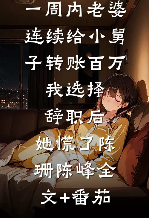 一周内老婆连续给小舅子转账百万，我选择辞职后，她慌了陈珊陈峰全文+番茄